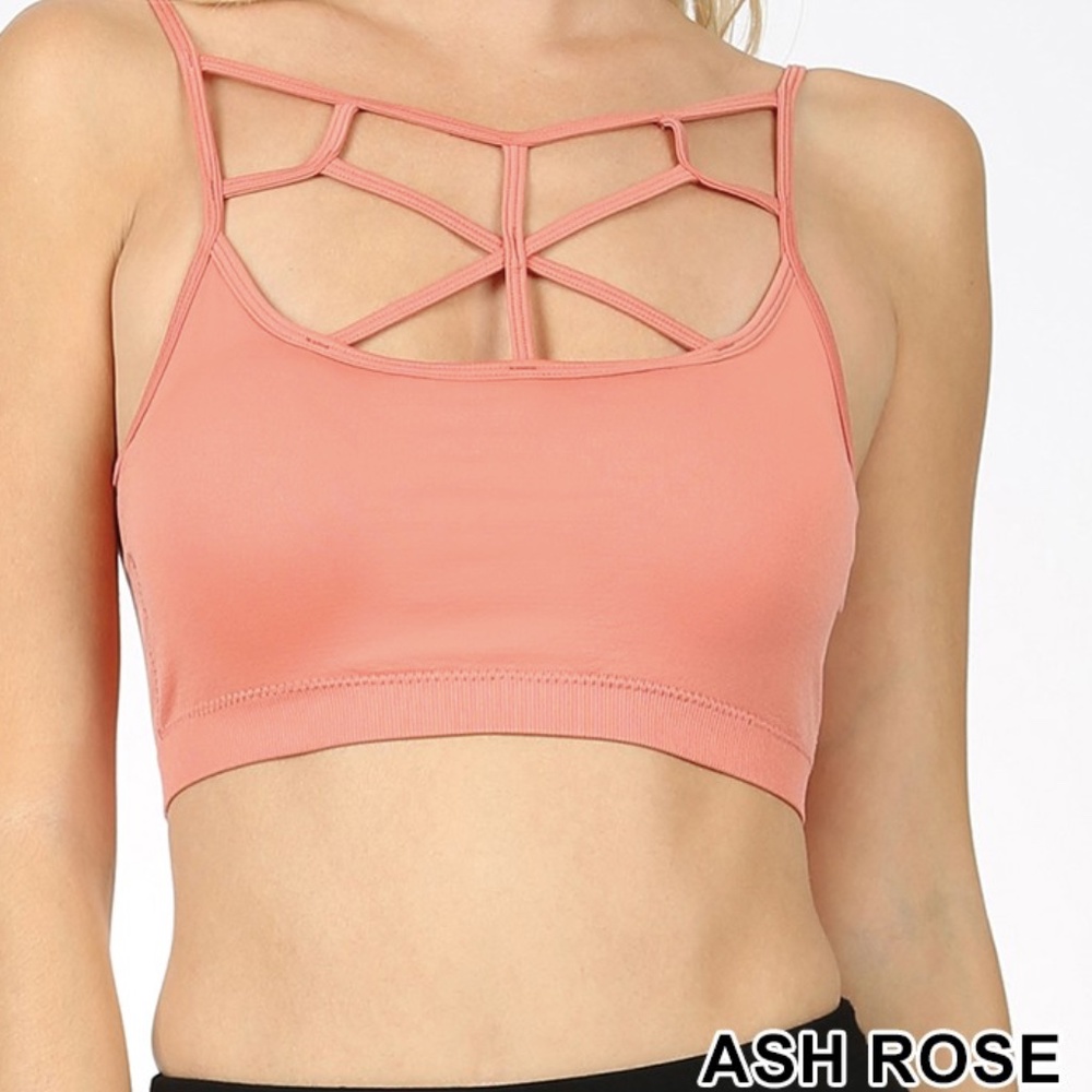 Plus Size Seamless Web Detail Front Bralette